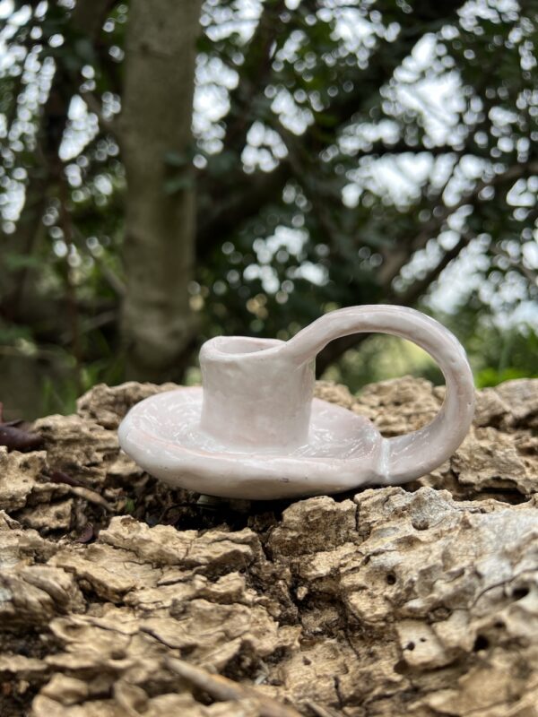 Portavelas candelabro blanco - Imagen 3
